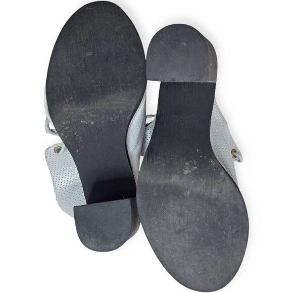 Jeffrey Campbell X Free People Women's Light Gray Perforated Leather Lace Up Boo - Picture 6 of 10